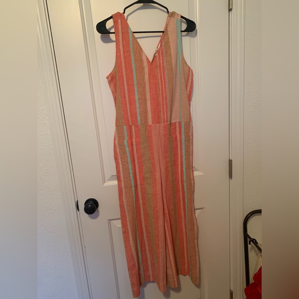 Multicolor striped jumpsuit NWT